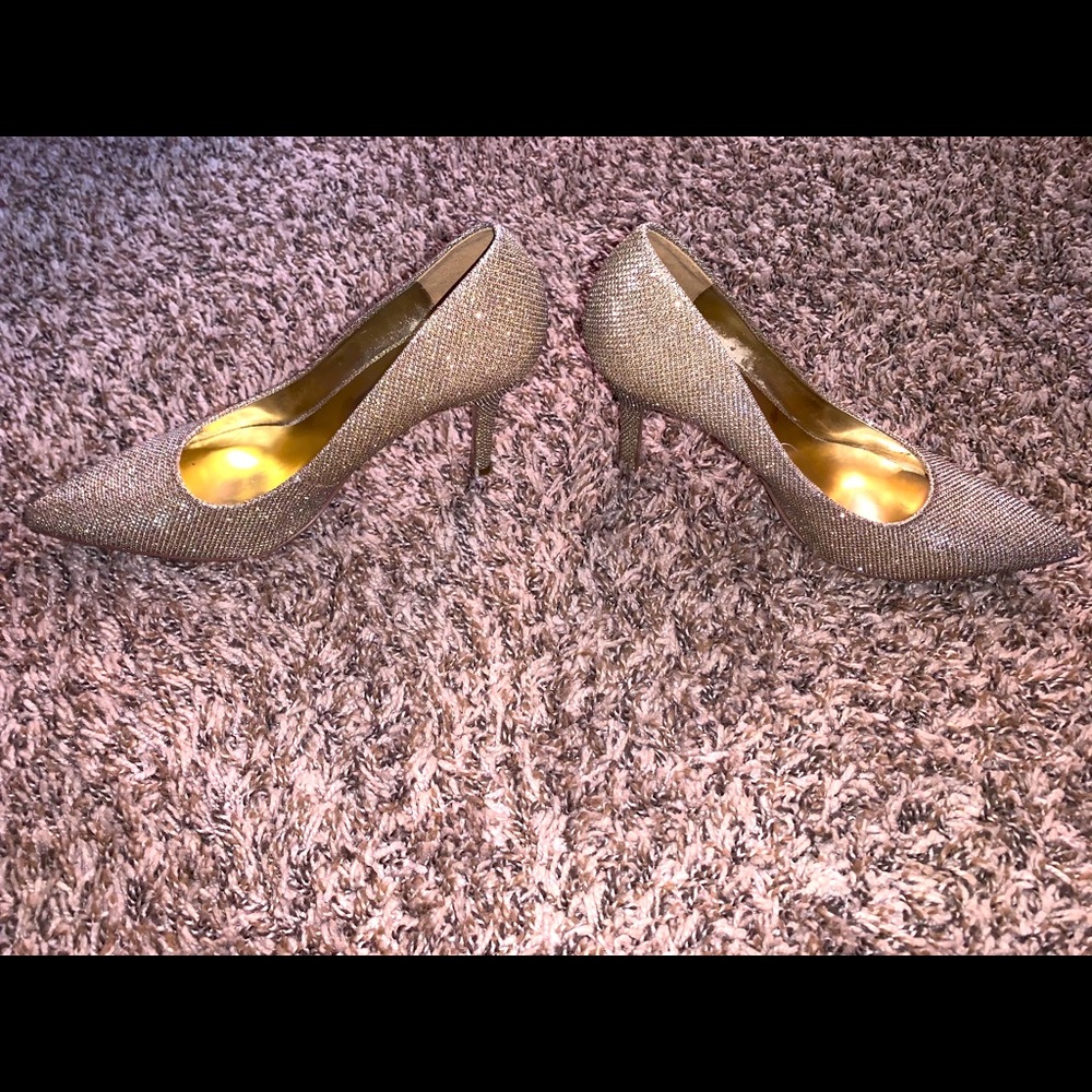 Gold Nine West heels